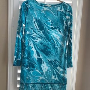 Micheal Kors swirl colors, long sleeve dress.